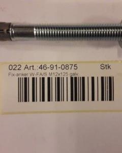 Fixanchor W-FA/S M12x125 galv.